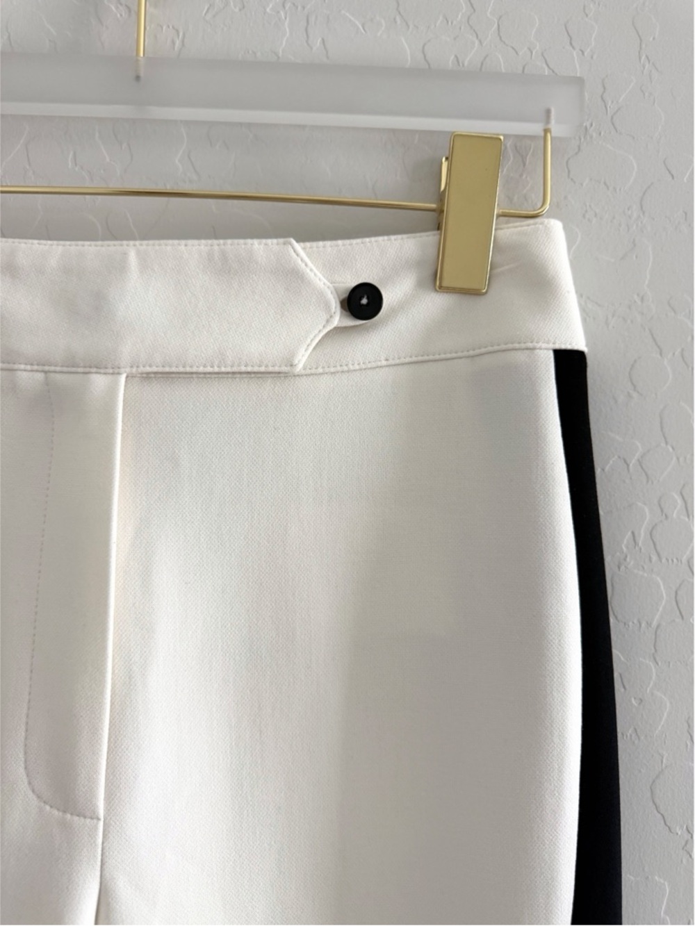 GSTQ Downtown Colorblock Flare Pant in Black/Ivory Size 4 - Picture 6 of 10